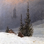 winter landscape with church