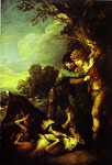 Two Shepherd Boys with Dogs Fighting 