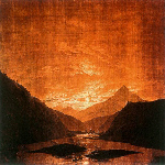 Mountainous River Landscape night Mountainous River Landscape night
