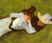 Two Girls on a Lawn Two Girls on a Lawn