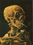 Skull with a Burning Cigarette