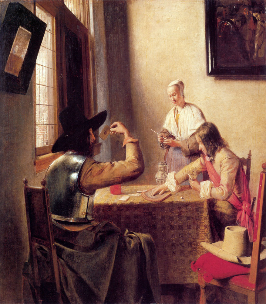 Soldiers playing cards