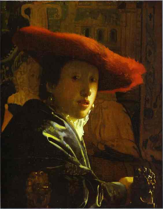 girl with a red hat