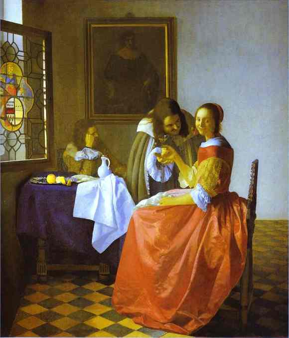 girl with a glass of wine