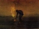 Peasent Burning Weeds