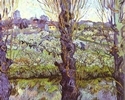 View of Arles. Orchard in Bloom with Poplars in the Forefront View of Arles. Orchard in Bloom with Poplars in the Forefront