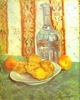 Still Life with Bottle and Lemons on a Plate 