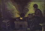 Peasent Woman Near a Hearth 