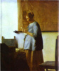 Woman in Blue Reading a Letter Woman in Blue Reading a Letter