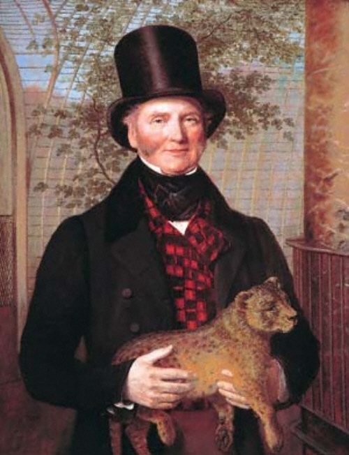 Edward Cross jacques-laurent agasse art history realism man animal baby lion interior