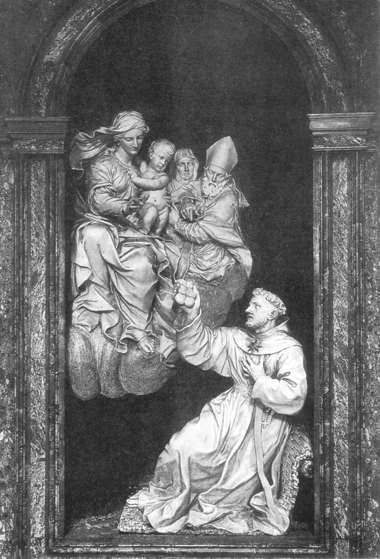 vision of st nicholas Vision of St Nicholas art history baroque sculpture 17th century men women child madonna